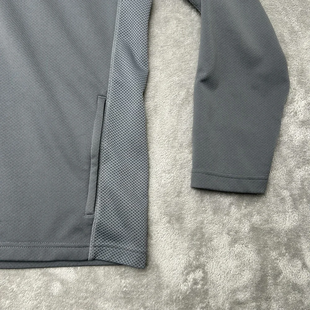 Nike Pullover Men's XL Gray Dri-FIT 1/4 Zip Mock Neck Athletic Performance